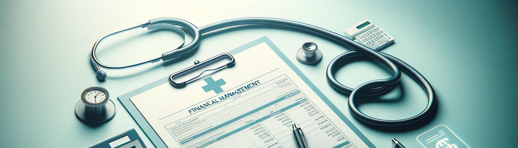 Stethoscope, medical bill, calculator, and pen on a table, symbolizing financial management of healthcare expenses